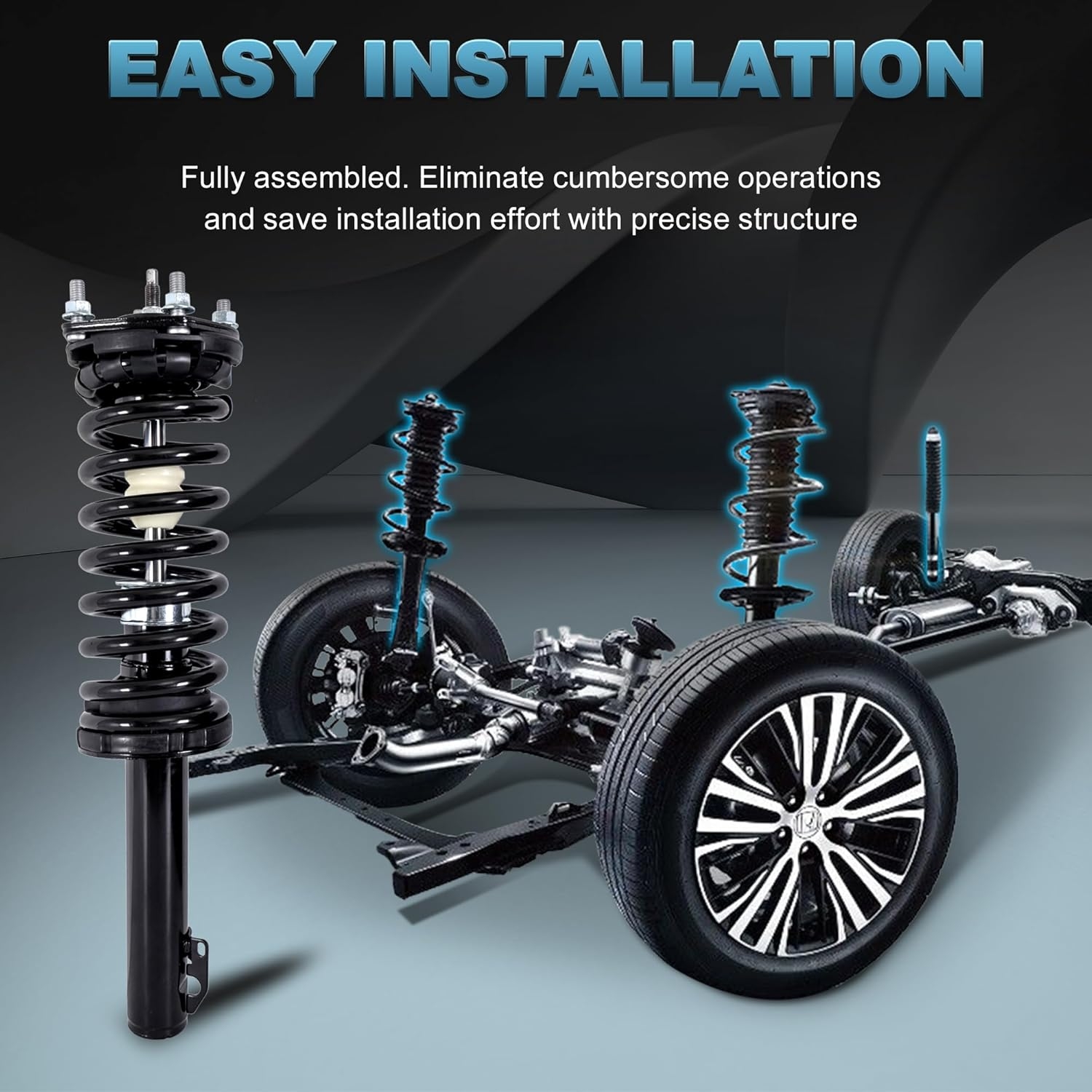 EVERESTWAY Front Struts Assembly Compatible for 2008 2009 2010 2011 2012 Nissan Rogue 2.5L Coil Spring Shock Absorber 11733 11734 - Image 4