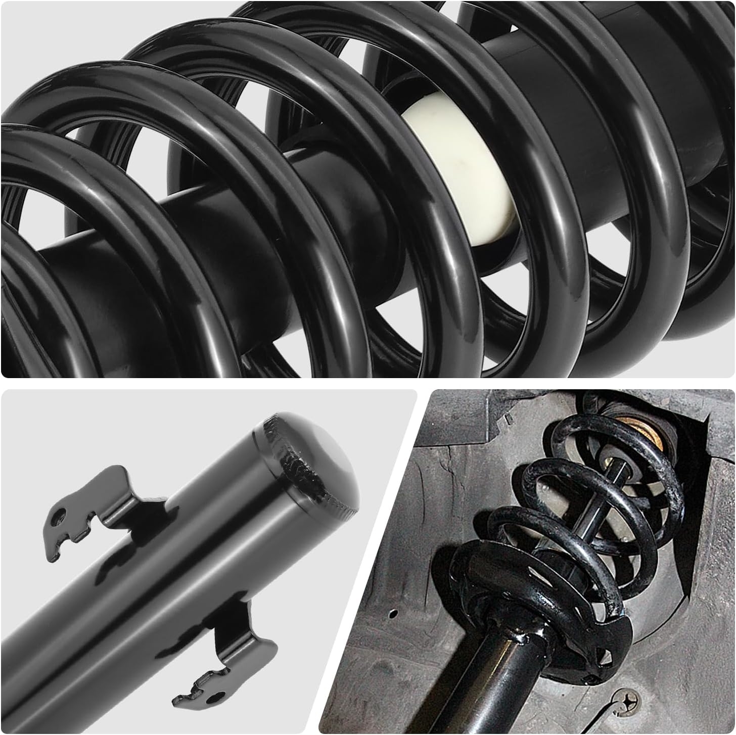 Auto Dynasty Pair of Front Coil Spring Shock Strut Mount Assembly and Rear Struts Shock Absorber Compatible with Honda Accord 2008-2012, Matte Black Powdercoat - Image 2