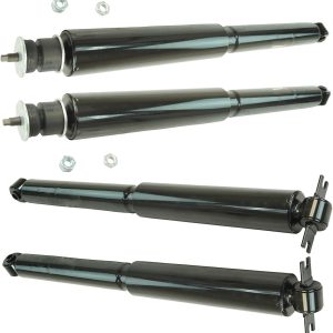 TRQ Front and Rear Shock Absorber Set Compatible with 2007-2017 Jeep Wrangler