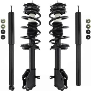 COMPLETESTRUTS – Front Complete Strut Assemblies with Coil Springs and Rear Shock Absorbers Replacement for 2011-2014 Ford Edge – Set of 4