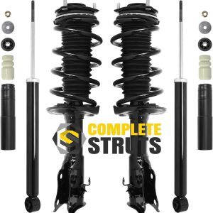 COMPLETESTRUTS – Front Complete Strut Assemblies with Coil Springs and Rear Shock Absorbers Replacement for 2006-2011 Honda Civic Coupe – Set of 4
