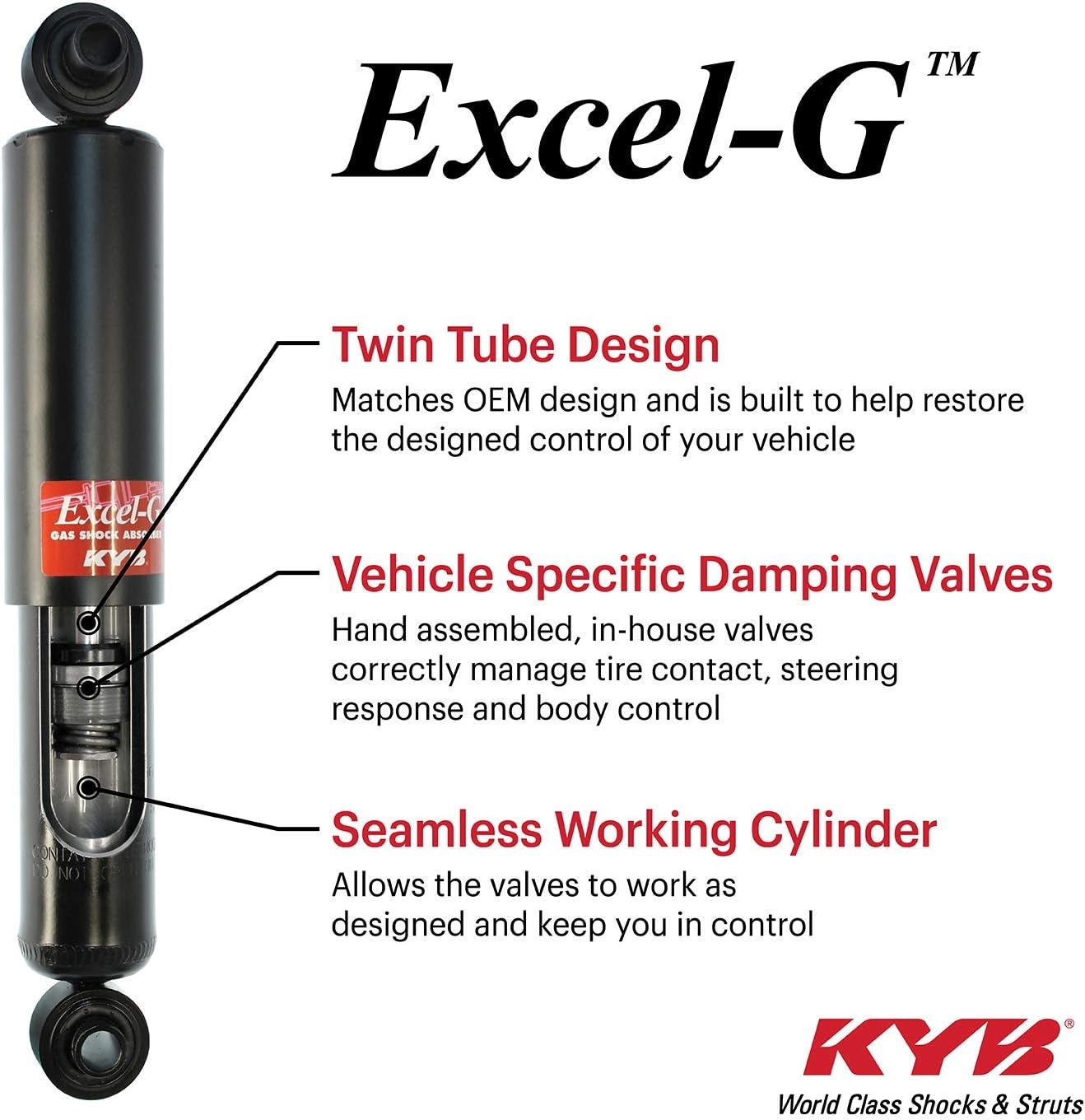 KYB 349242 Excel-G Gas Shock, Black - Image 5
