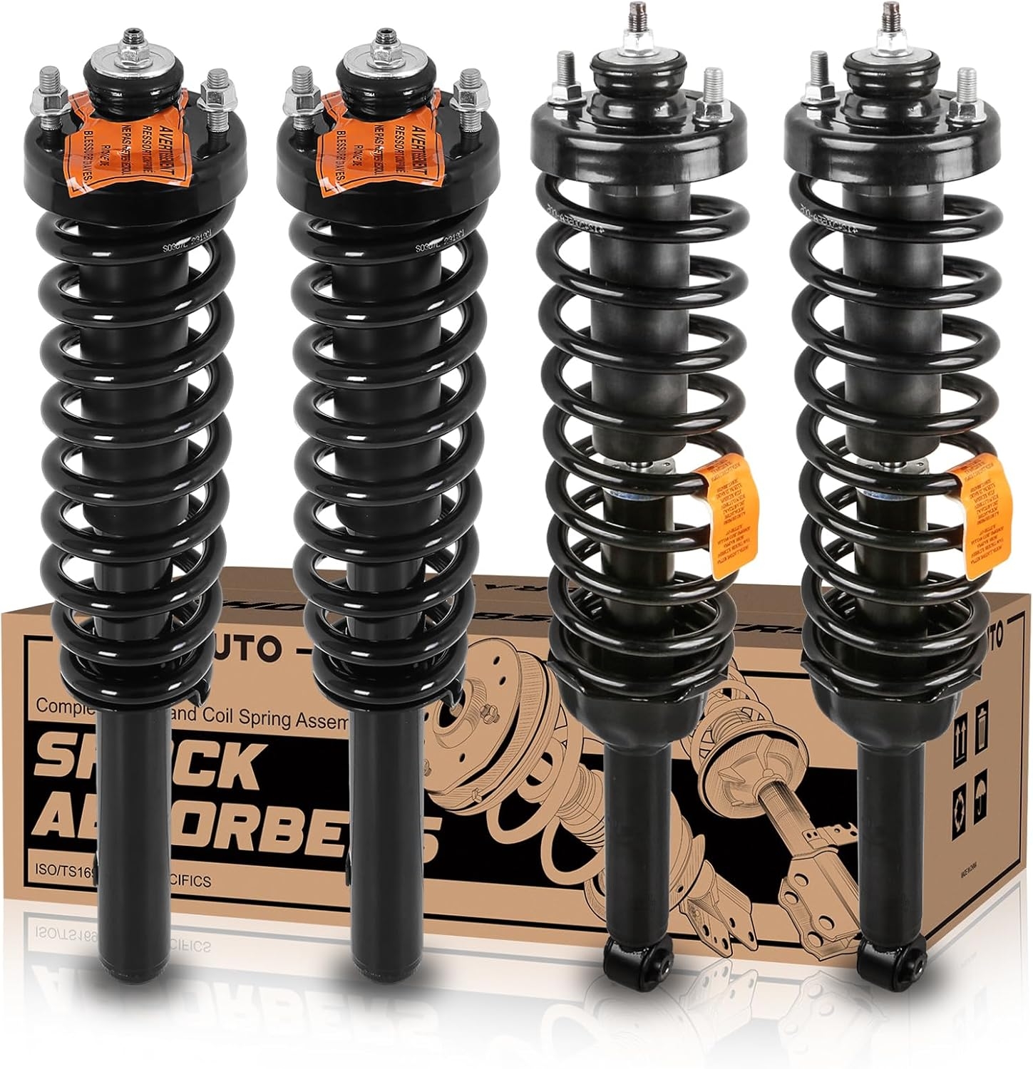 KUIPERAUTO 172143 172144 171380R 171380L Complete Rear Struts Coil Spring Assembly Compatible for Honda CR-V CRV 2002-2006 Rear Pair Set Replacement Shock Absorbers - Image 3