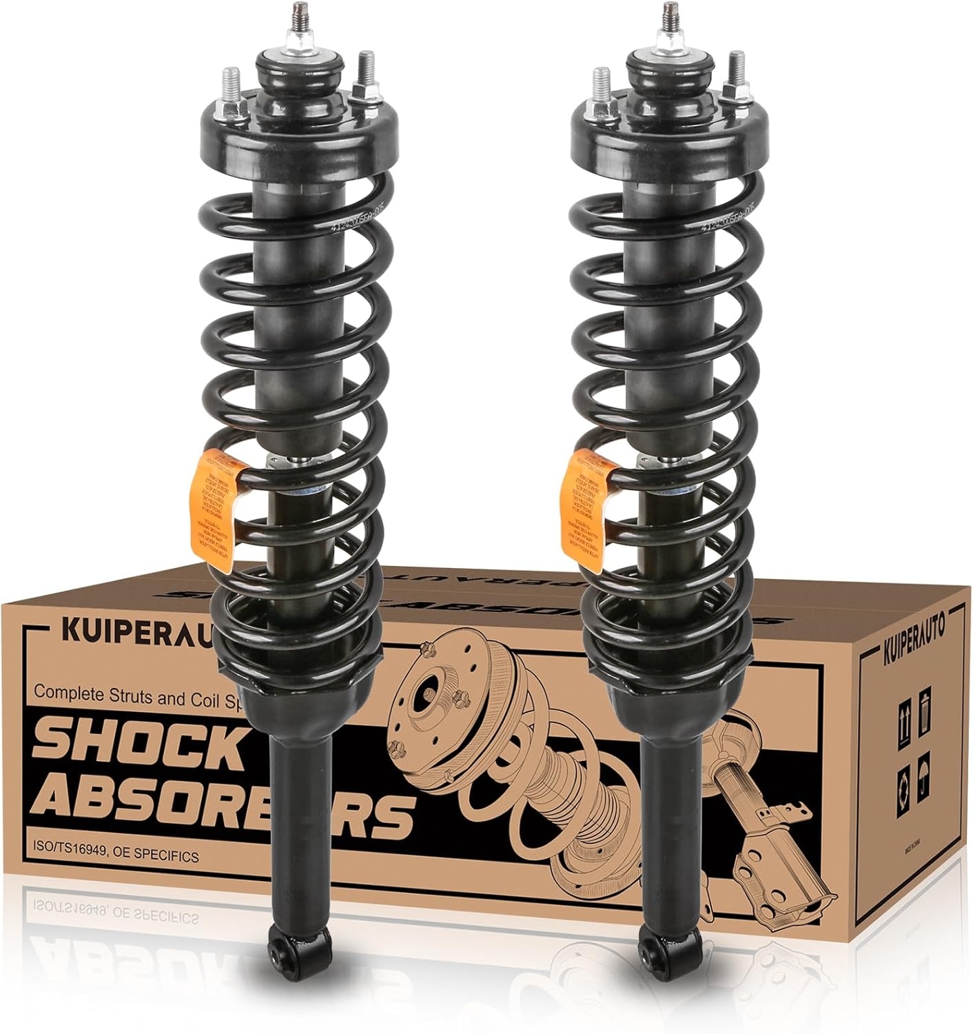 KUIPERAUTO 172143 172144 171380R 171380L Complete Rear Struts Coil Spring Assembly Compatible for Honda CR-V CRV 2002-2006 Rear Pair Set Replacement Shock Absorbers - Image 6