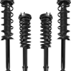 COMPLETESTRUTS – Front – Rear Complete Strut Assemblies with Coil Springs Replacement for 2003-2007 Honda Accord – Set of 4