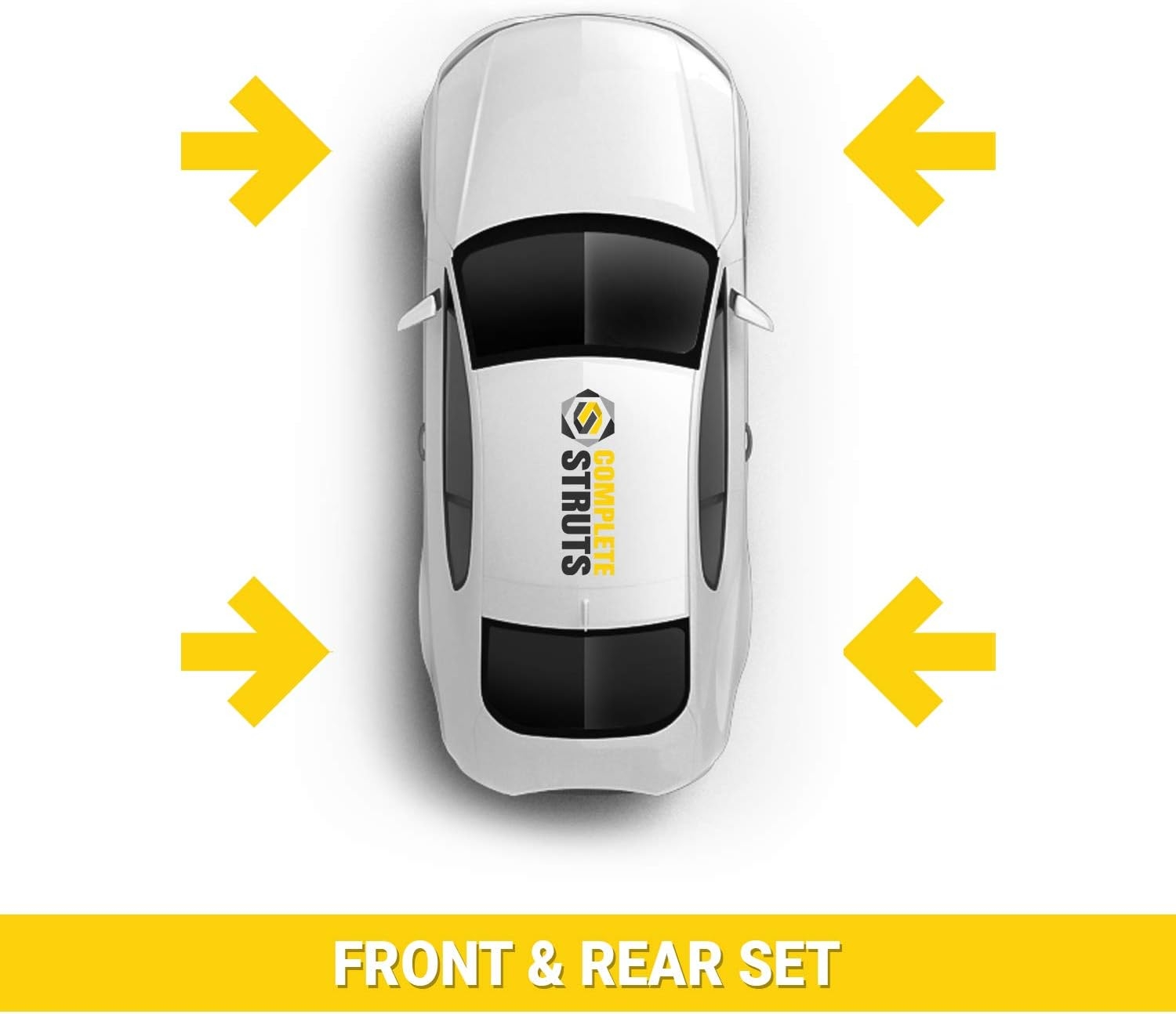 COMPLETESTRUTS - Front - Rear Complete Strut Assemblies with Coil Springs Replacement for 2003-2007 Honda Accord - Set of 4 - Image 2