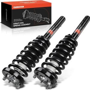 A-Premium Front Strut Shock Assembly w/Coil Spring Compatible with Honda Accord 2003 2004 2005 2006 2007, 2-PC Set