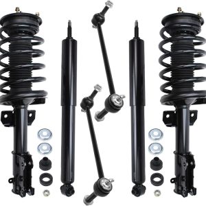 Detroit Axle – Front 6pc Struts Kit for 05-10 Ford Mustang, Struts & Coil Spring Sway Bars Rear Shock Absorbers 2005 2006 2007 2008 2009 2010 Replacement Suspension