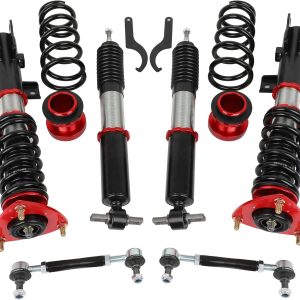 cciyu Coilover Damping Adjustable Lowering Kit Fit for Ford for Mustang 2015-2021 Suspension Shock Absorbers Adjustable Coilovers-Fit S500 6th Generation