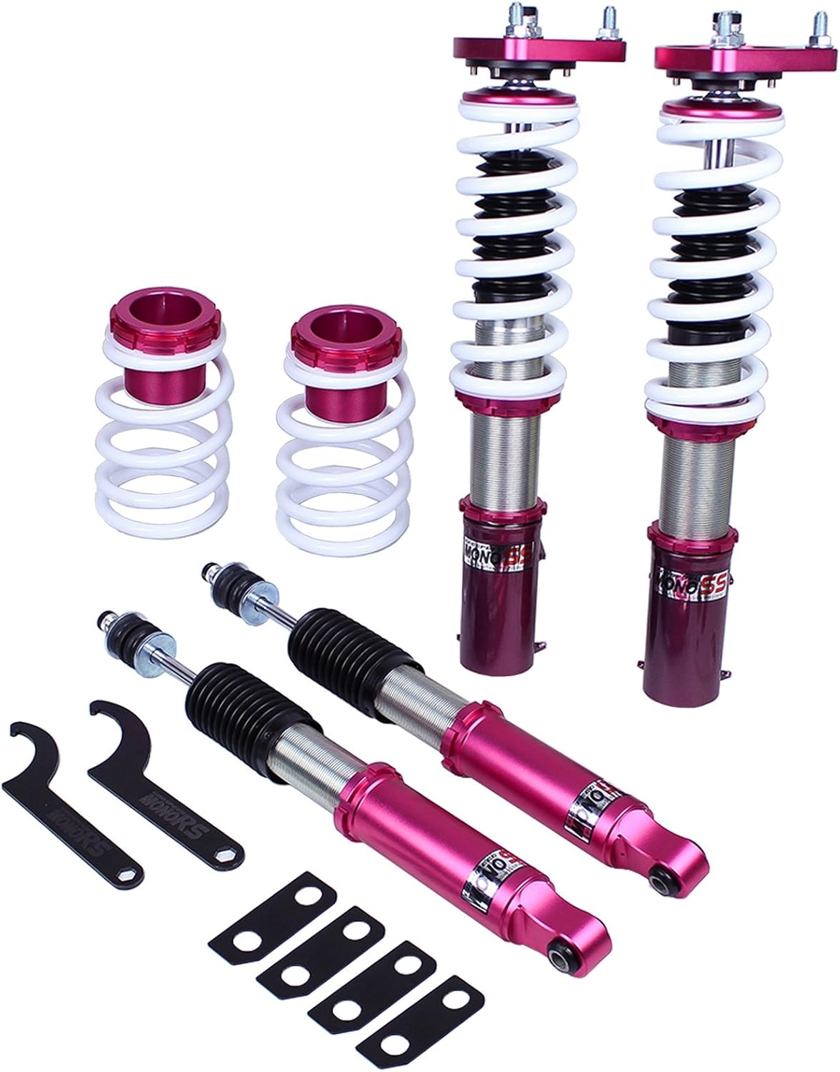 Godspeed MSS0910-B MonoSS Coilover Lowering Kit, Fully Adjustable, Ride Height, Spring Tension And 16 Click Damping, compatible with Ford Mustang 1999-04 (excl. 99-04 SVT Cobra)
