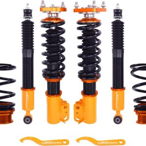 maXpeedingrods Coilovers for Ford Mustang GT/Base SN95 1994-2004, Height Adjustable Coilovers Suspension Kit, Preset Damping Shock Absorber Struts, Lowering Kit Gold