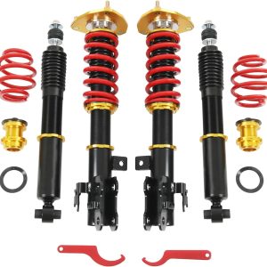 Coilover Suspension Struts Replacement For Ford Mustang 2005-2014 24 Levels Damper Adjustable Coil Spring Coilovers Suspension Strut Kit Assembly