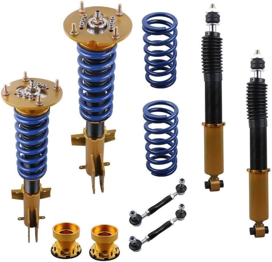 GGDZTMNB 4pcs Suspension Shock Absorber Strut Set Kit Assembly Front Rear Left Right Aluminum Coilovers for Ford for Mustang 2005-2014 M143052F