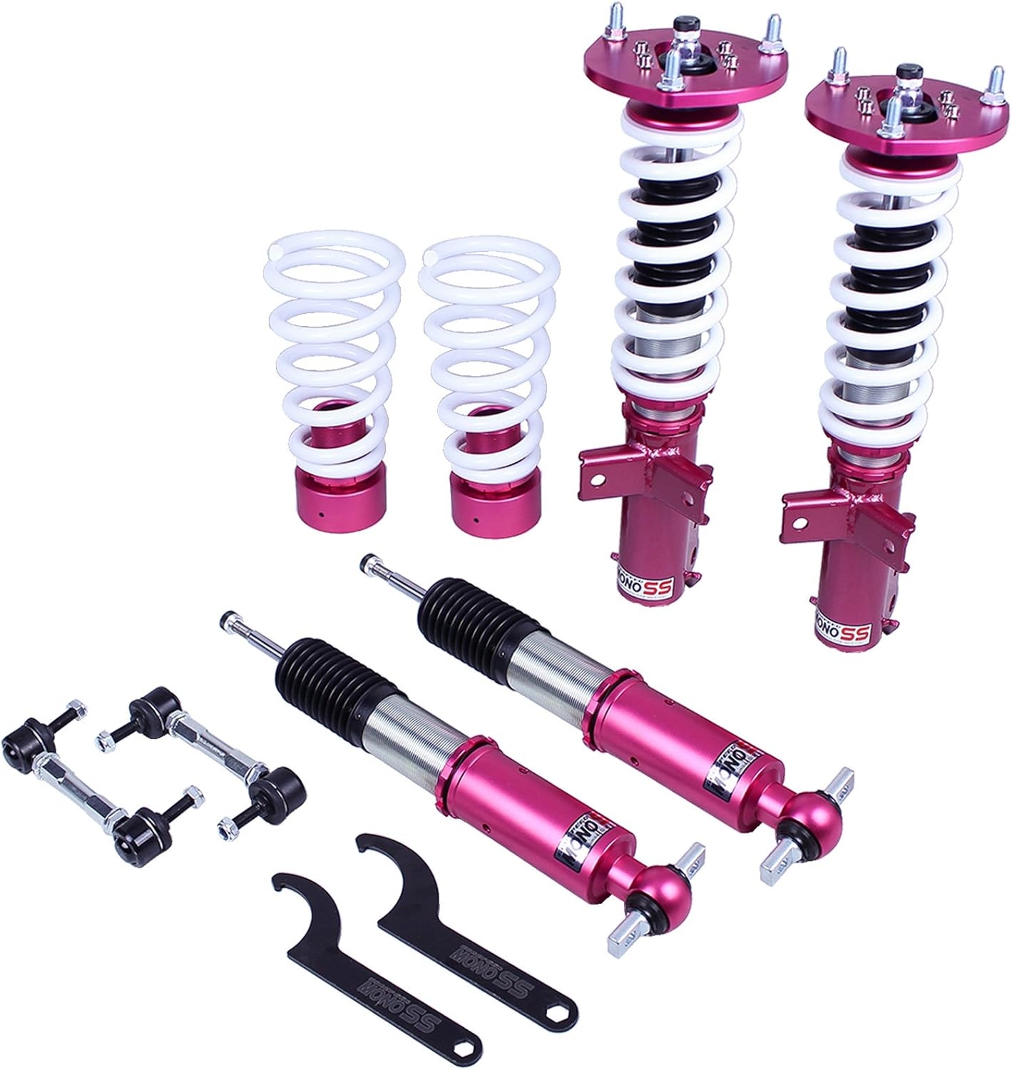 Godspeed MSS1091 compatible with Ford Mustang 2015-22 MonoSS Coilovers Lowering Kit Suspension Lowering Kit