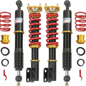 Coilover Suspension Struts Replacement For Ford Mustang 1994-2004 24 Levels Damper Adjustable Coil Spring Coilovers Suspension Strut Kit Assembly