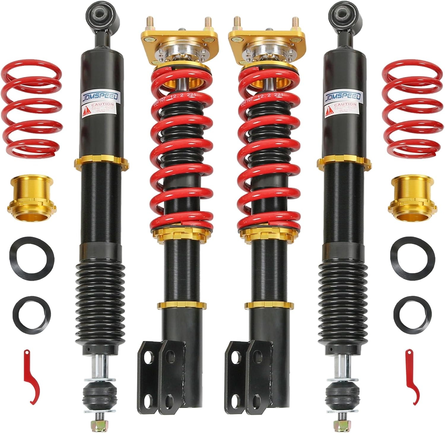 Coilover Suspension Struts Replacement For Ford Mustang 1994-2004 24 Levels Damper Adjustable Coil Spring Coilovers Suspension Strut Kit Assembly