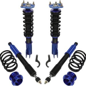 Aintier Full Set Coilovers Struts Height Adjustable Fit for 1994 1995 1996 1997 1998 1999 2000 2001 2002 2003 2004 for Ford for Mustang – Blue