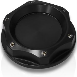 AJP Distributors Black Hexagon Style Universal Screw In Motor Engine Valve Cover Oil Filler Cap CNC Billet Aluminum JDM Compatible/Replacement For Lancer EVO Evolution Eclipse 3000GT Galant 4G63 4G63T