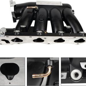 Intake Manifold Aluminum 70MM Compatible with Honda Acura K Series K20 K24 K24A2 K20Z3 Black