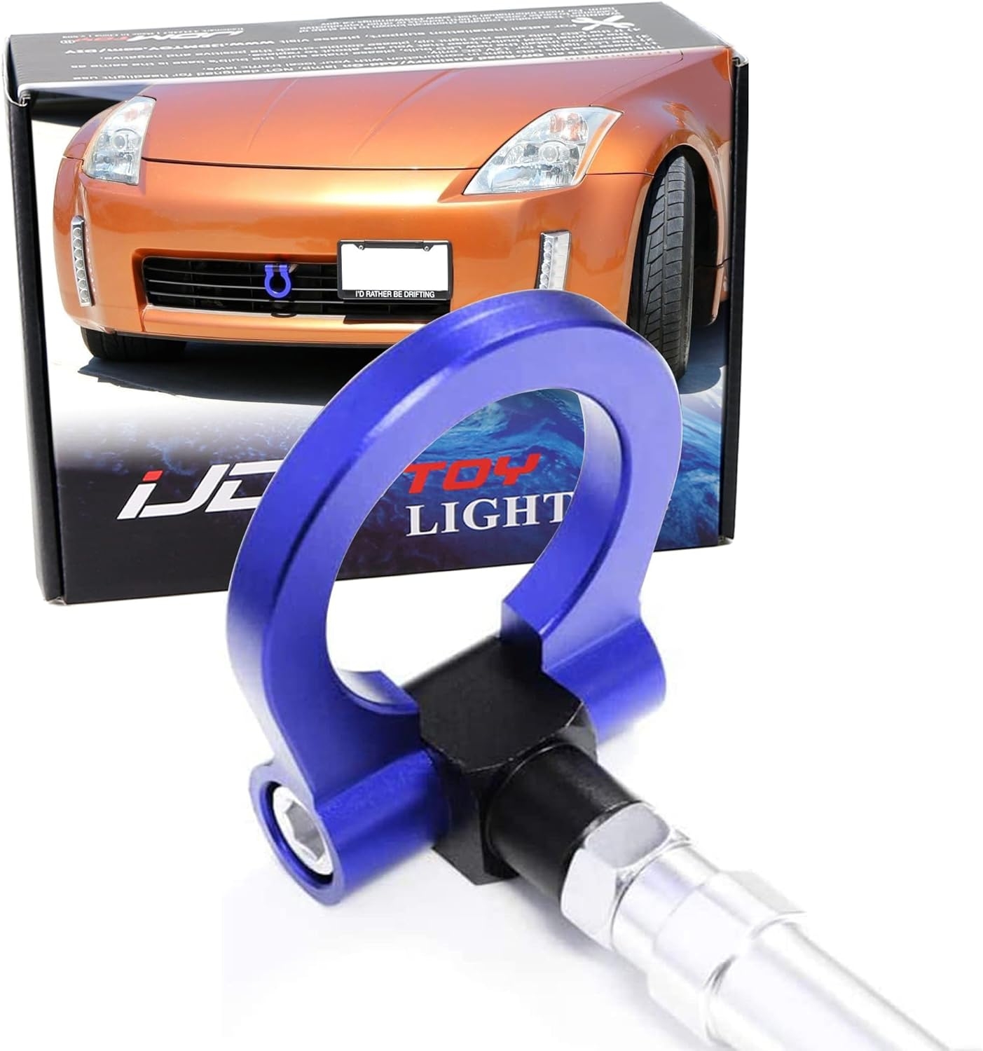 iJDMTOY Red Track Racing Style Tow Hook Ring Compatible with 2003-2004 Nissan 350Z Z33 Fairlady Z, Made of Lightweight Aluminum - Image 2