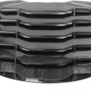 FREEMOTOR802 Rear Window Louver Compatible with 2003-2008 Nissan 350Z Coupe, Carbon Fiber Look ABS Plastic Rear Windshield Sun Shade Cover