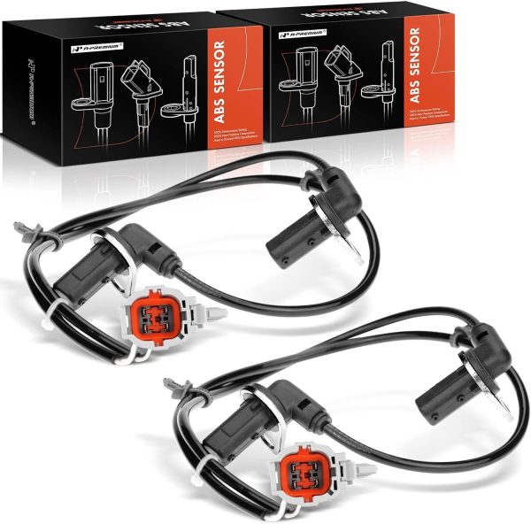 A-Premium ABS Wheel Speed Sensor Compatible with Nissan & Infiniti Models – 350Z 2003-2008, G35 2003-2006 – Rear Driver and Passenger Side, 2-PC Set, Replace 47900-AL505, 47900AL505