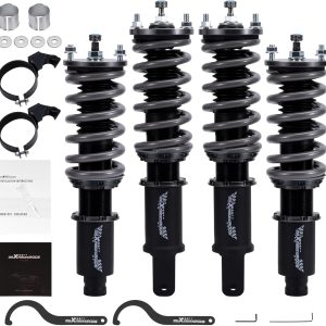 maXpeedingrods Racing Coilovers for Honda Civic 1988-2000, for Honda CR-X 1988-1991, for CR-X Delsol 93-97, for Acura Integra 1990-2001, 24 Levels Damping Adjustable Coilover, T7 Upgarded Lowering Kit