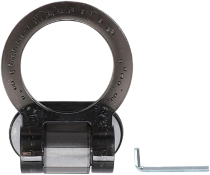 Acrylic Decorative Tow Hook for Cars, Universal Stick-On Decoration, Sport Style Front/Rear Bumper Accessory (Circle,Black)