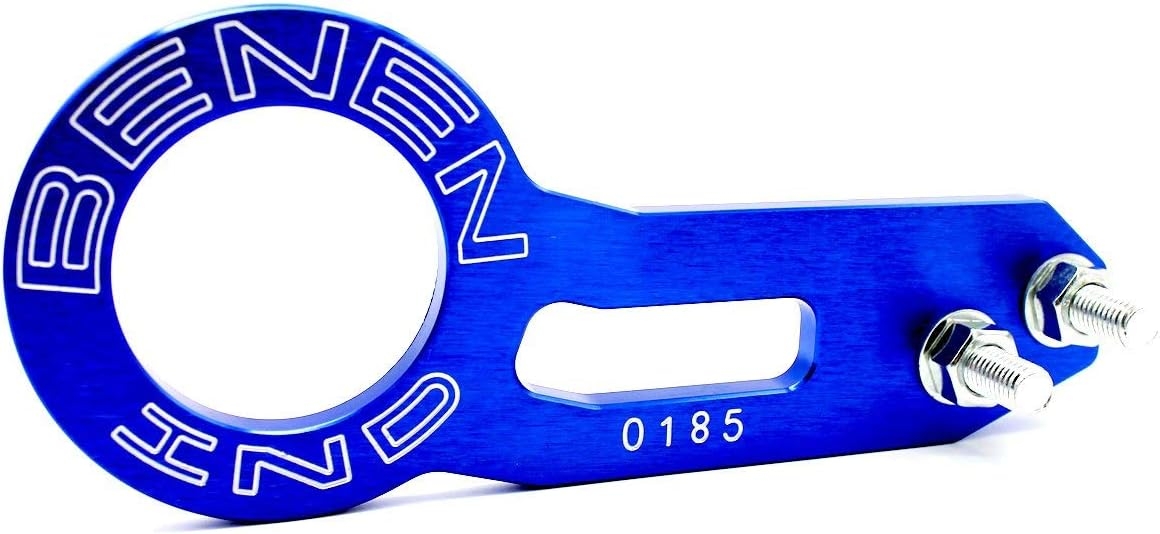 Heart Horse Rear Tow Towing Hook for Universal Car, JDM Bumper Quick Release Auto Trailer Ring Aluminum Alloy, Improved Wiredrawing Anodizing (Blue)