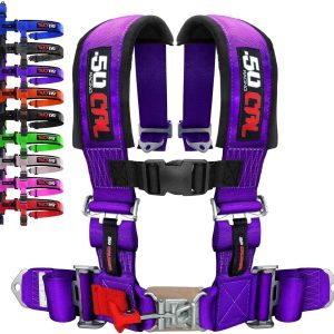 4 Point Harness for Bucket Seat, Quick Release Latch, 9 Color Options, Racing Harness, Race Car, Off Road Vehicle, UTV, RZR