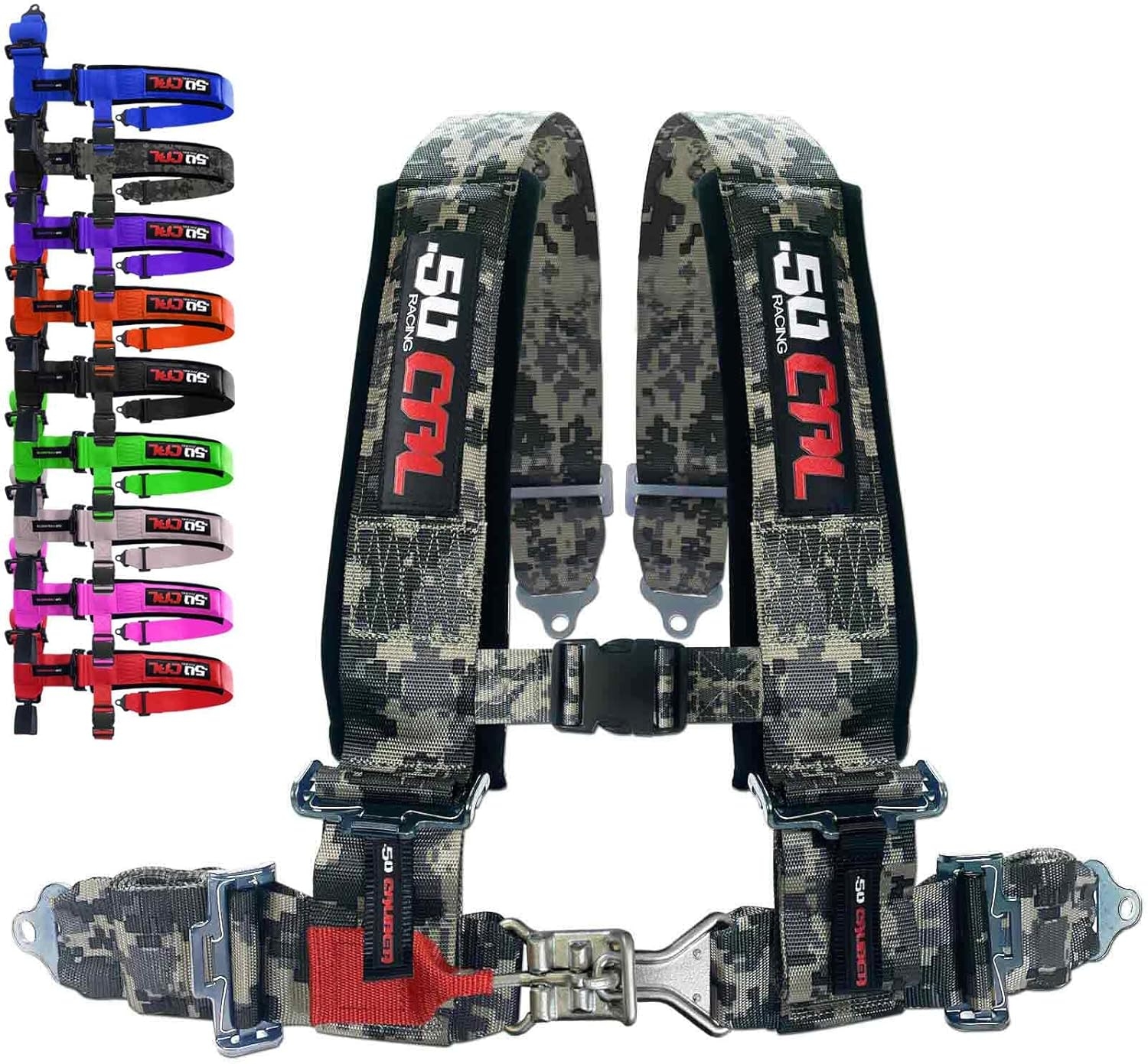 4 Point Harness for Bucket Seat, Quick Release Latch, 9 Color Options, Racing Harness, Race Car, Off Road Vehicle, UTV, RZR - Image 9