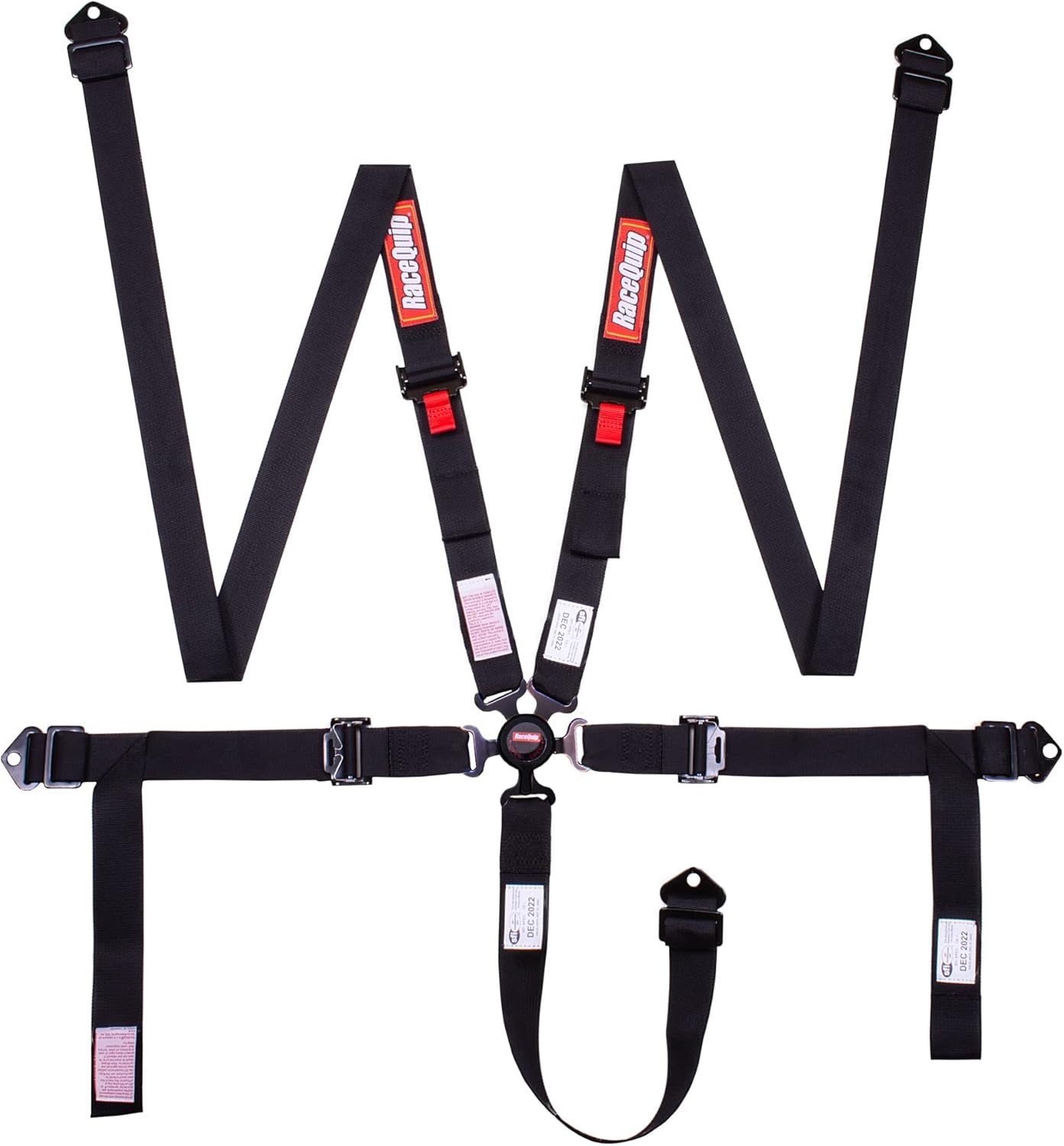 Racequip 841001RQP Camlock 2" SFI 16.1 5-Point Harness with Pull Down Lap Belt