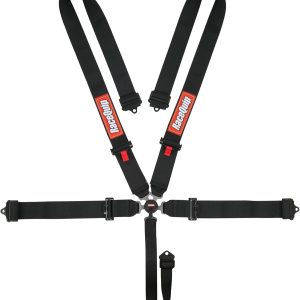 RaceQuip 741001RQP 5 Point Harness Sportsman Camlock SFI 16.1 Pull Down Adjust Bolt-On/Wrap Around Black